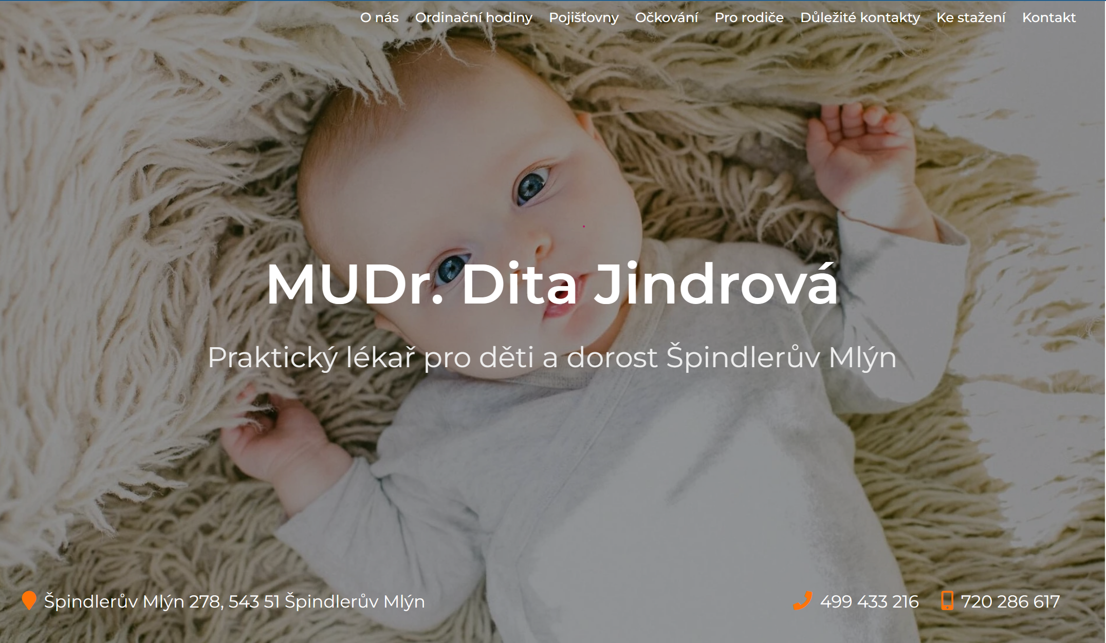 Webové stránky pro MUDr. Dita Jindrová ve Špindlerově Mlýně